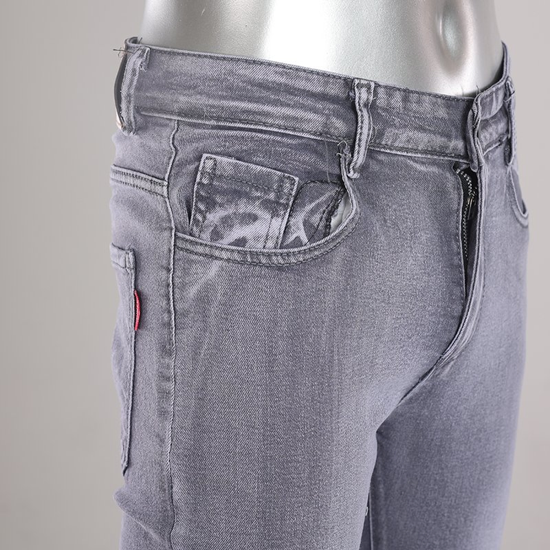 Calças jogger de denim para homens, com cintura baixa elástica, cordões, bolsos cargo e na cor azul escuro personalizado