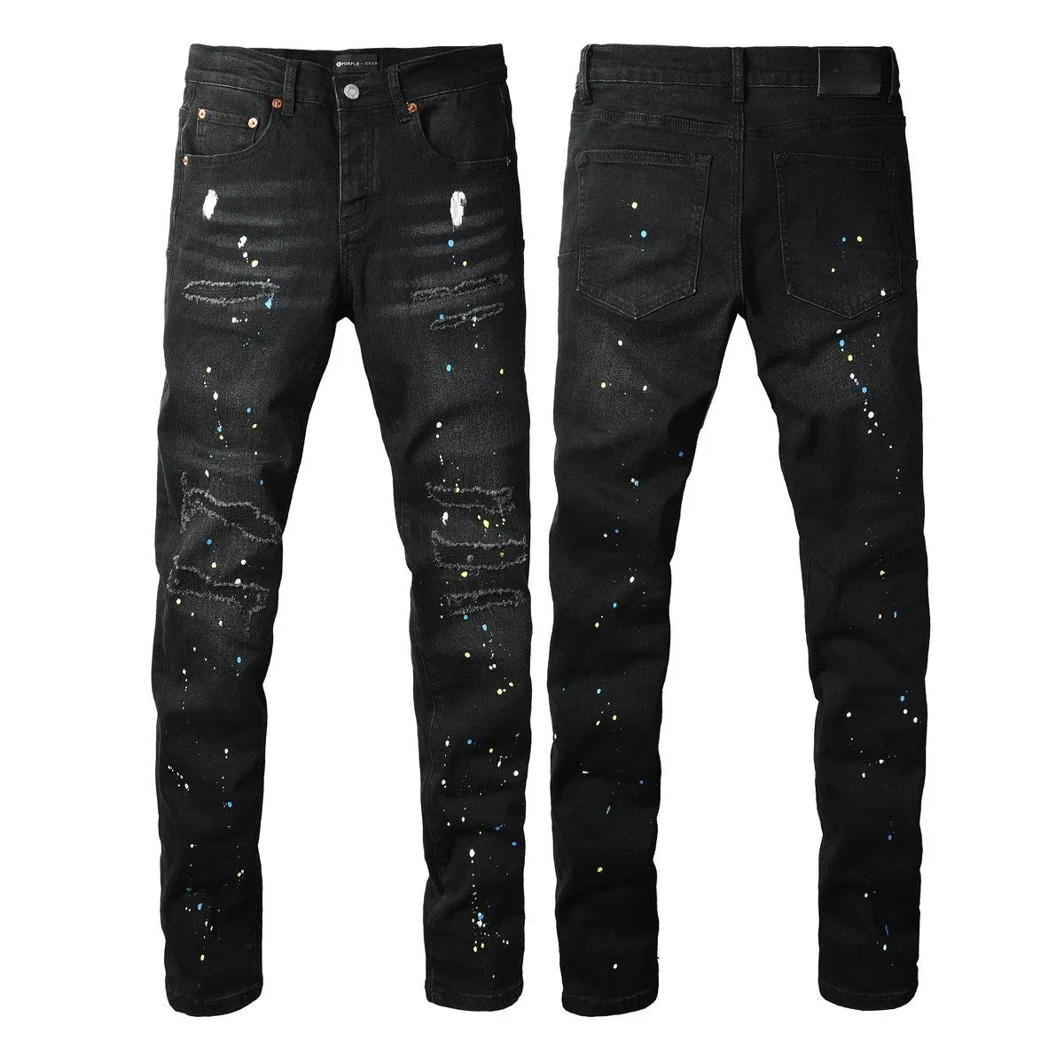 Novas Chegadas Calça Jeans Slim Fit de Alta Qualidade em Algodão Casual Reta Desgastada Lavagem Highstreet Rasgada Jeans Vintage