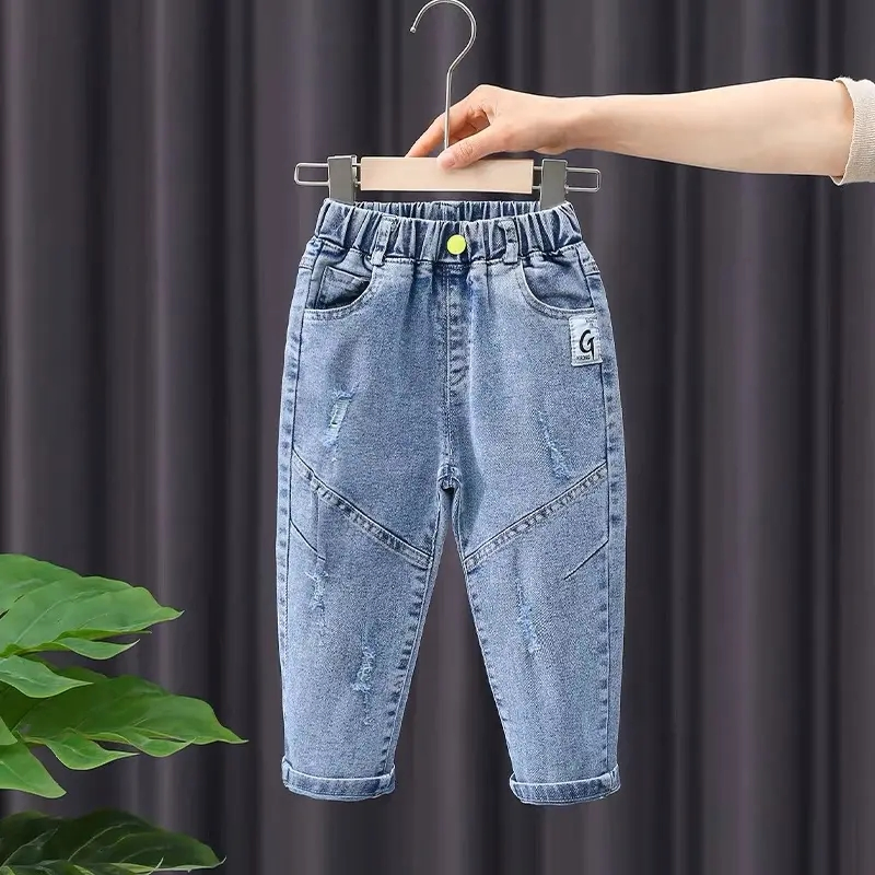 Preço de Atacado Novo Design de Calças de Moda Infantil Calças Jeans para Meninos