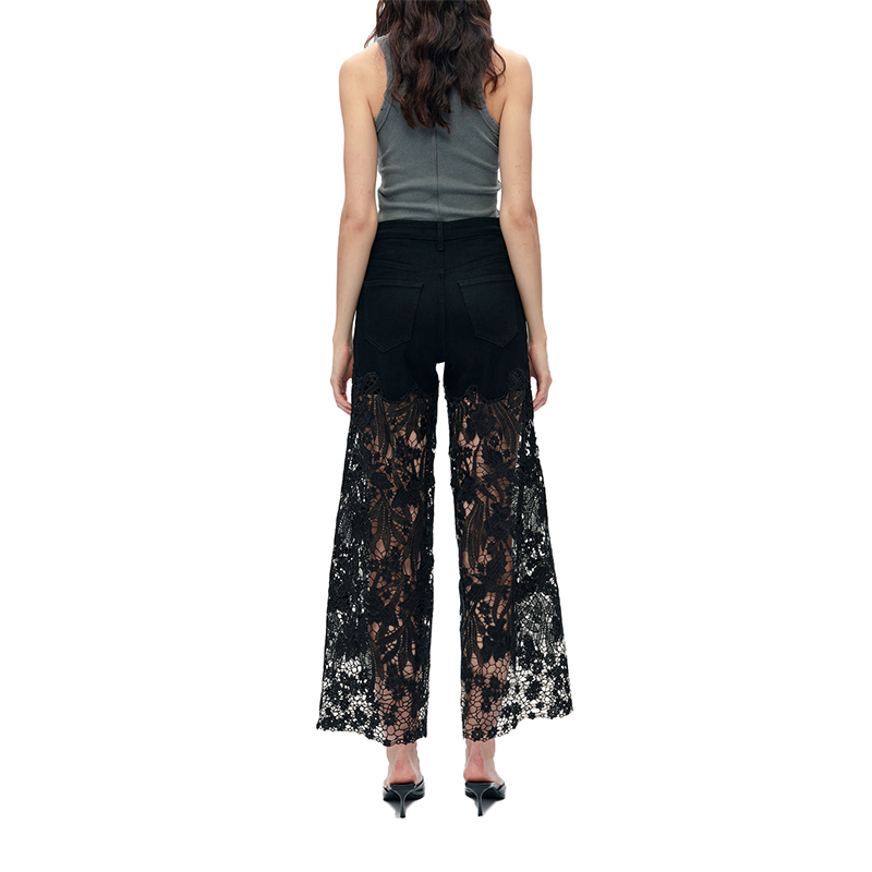 Calças de denim bordadas de alta qualidade personalizadas para mulheres, shorts de denim pretos com strass de alta elasticidade, tamanho grande
