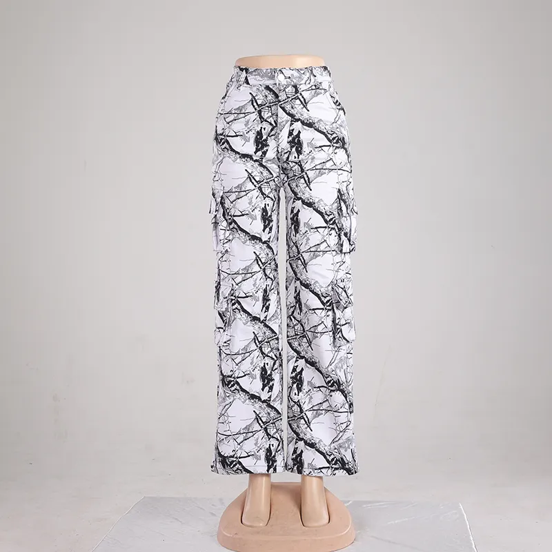 Calças jeans femininas de cintura alta, slim e retas, personalizadas, com estampa preta