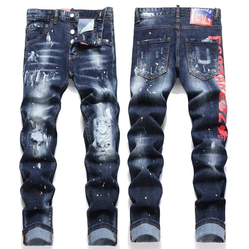 Calças masculinas de estilo punk europeu-americano - Imagem 8