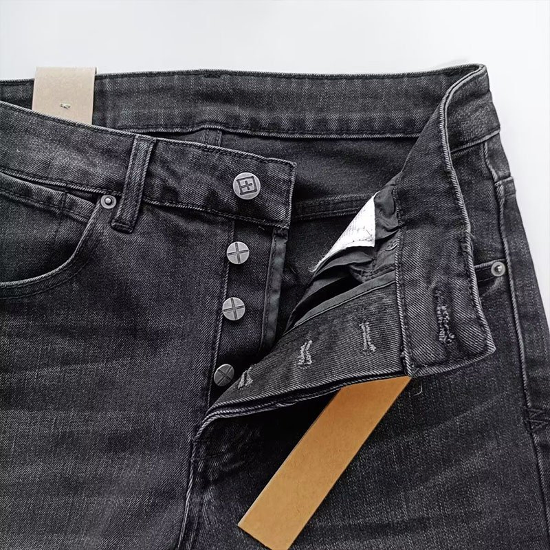 Calças Jeans Rasgadas Masculinas Estilo Ksu-Bi Slim Stretch Moda de Rua Denim