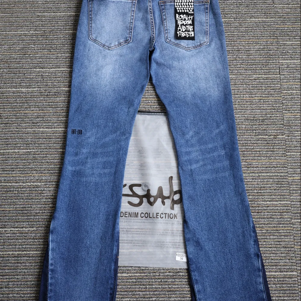Calças de Denim Premium Desgastadas — Jeans Rasgados Estilo Ksu-Bii Personalizados
