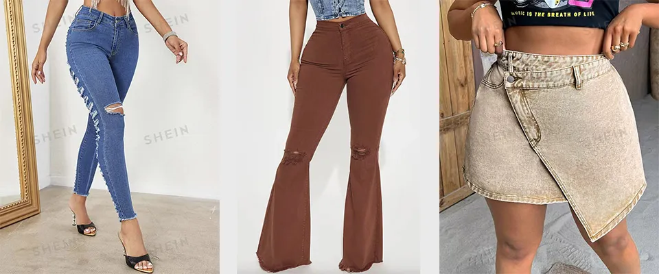 Jeans retos de cinco bolsos em denim marrom de cintura baixa e desbotado para homens