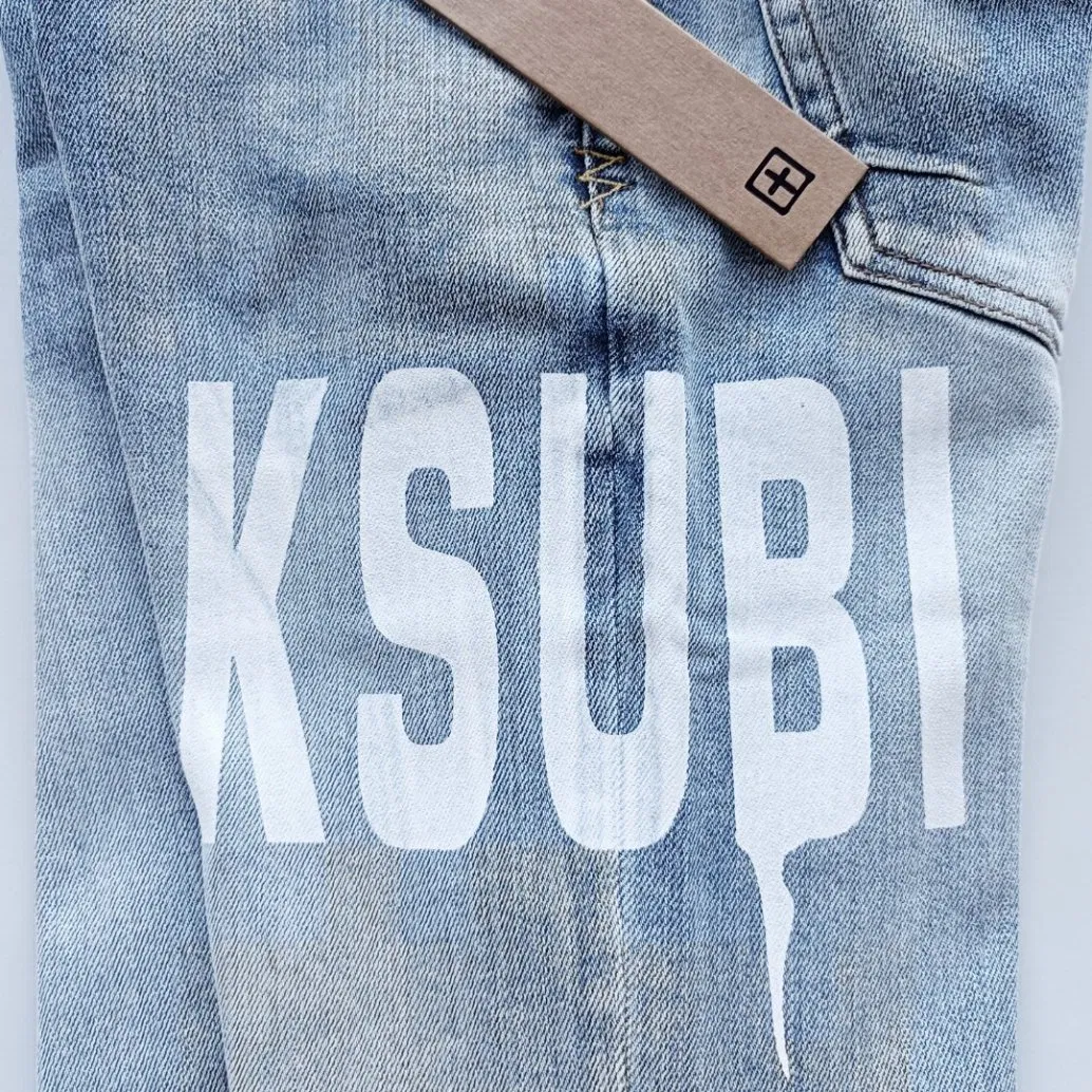 Serviço de Atacado de Jeans com Bordado Cruzado Inspirado na Ksubii Premium