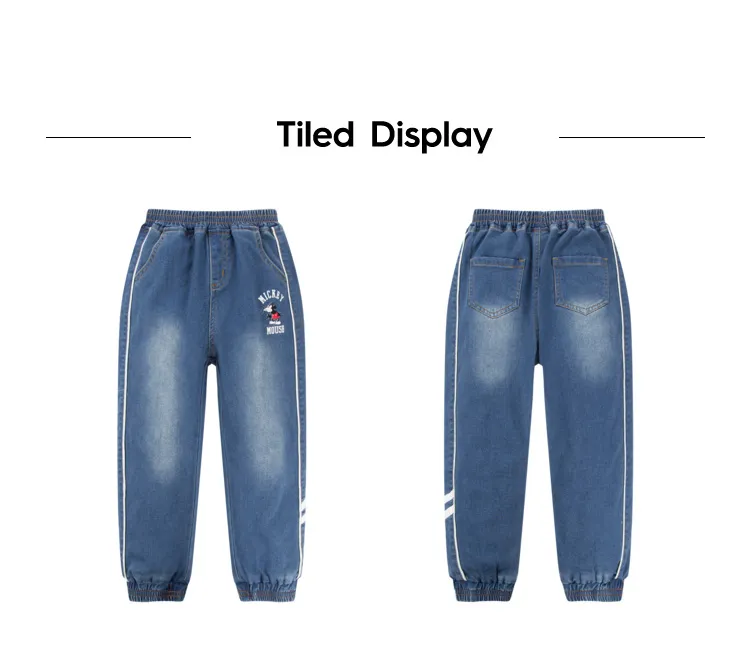 Calças de Outono para Crianças, Jeans de Algodão Macio para Meninos