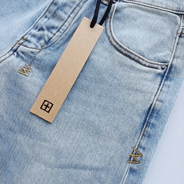 Fornecimento em massa de jeans pretos desgastados inspirados na Ksubiii Premium