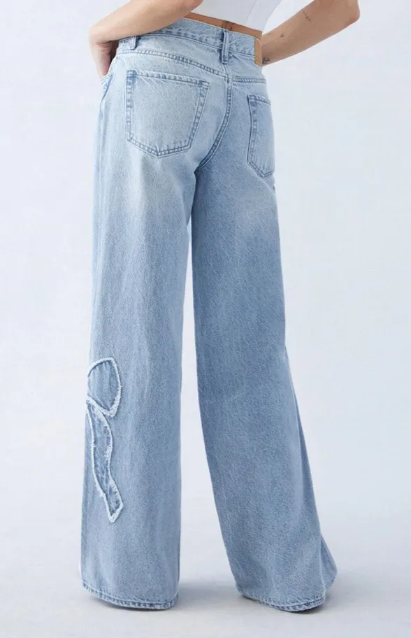 Calças largas de cintura alta na moda para mulheres, estilo até o chão
