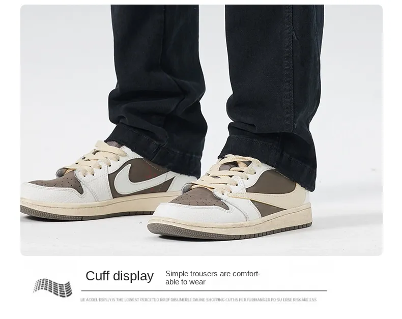 Calças Casuais Masculinas Jeans Pretos Stretch de Cintura Alta, Soltas e Afinadas