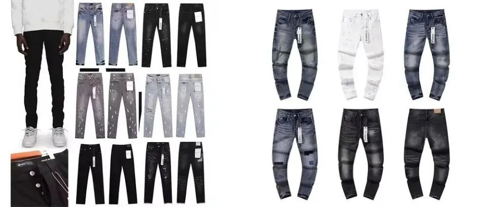 Novas Chegadas Calça Jeans Slim Fit de Alta Qualidade em Algodão Casual Reta Desgastada Lavagem Highstreet Rasgada Jeans Vintage