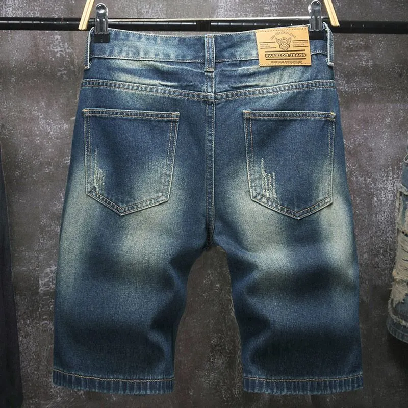 Calças jeans masculinas soltas de perna reta 2