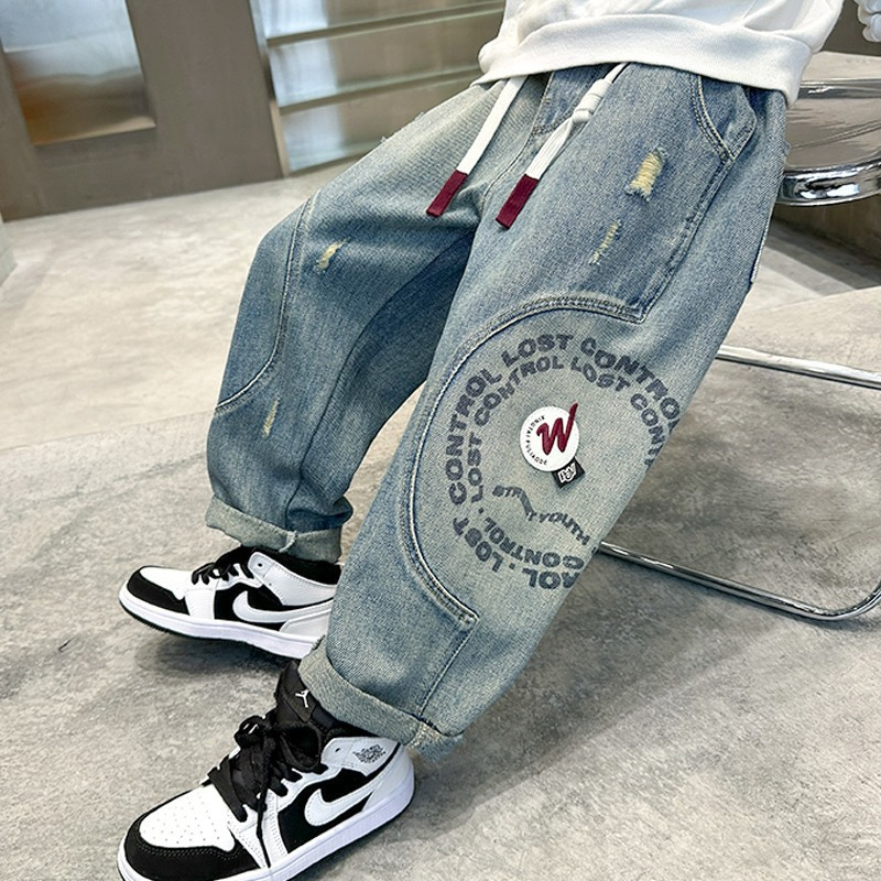 Fornecedor Verificado Fabricante Atacado Chinês Roupas Infantis Personalizadas Calças Jeans para Meninos