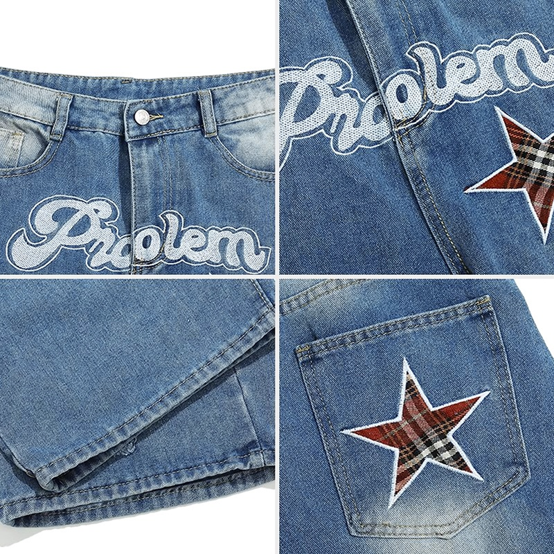 Fabricante Atacadista de Calças Jeans Masculinas Fornecedor Calças de Algodão Misturado com Ajuste Relaxado Desbotadas ao Sol Moda de Rua Calças com Efeito de Laser para o Mercado de Moda de Rua Pedido em Grande Escala OEM ODM Logotipo Personalizado