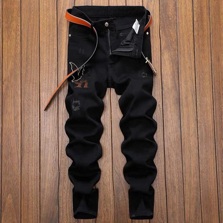 Calças de Homem Jeans Carpenter Pesadas com Corte Relaxado