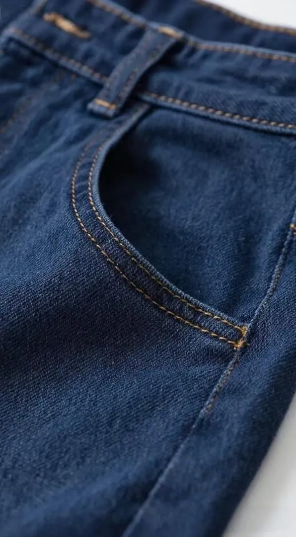 Calças Jeans Masculinas por Atacado em Denim Macio Lavagem Média Calças de Perna Reta Casuais Desempenho Calças Jeans OEM