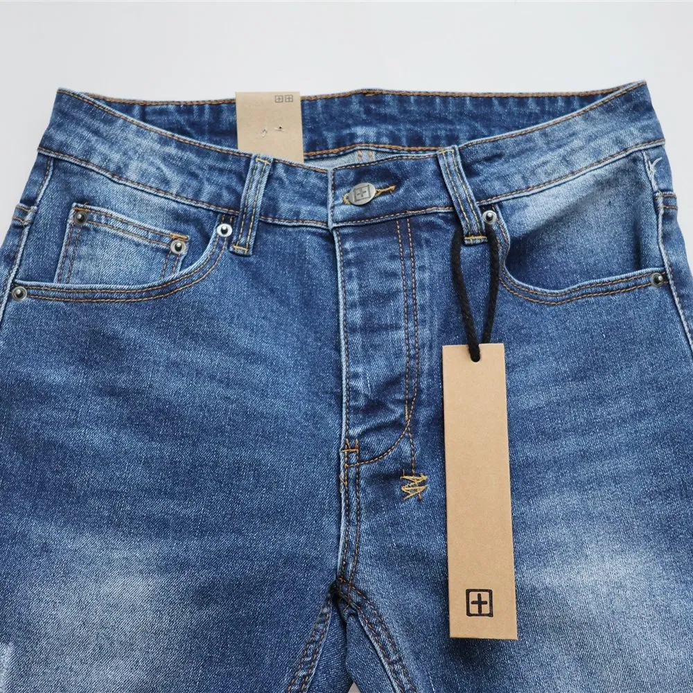 Calças de Denim Premium Desgastadas — Jeans Rasgados Estilo Ksu-Bii Personalizados