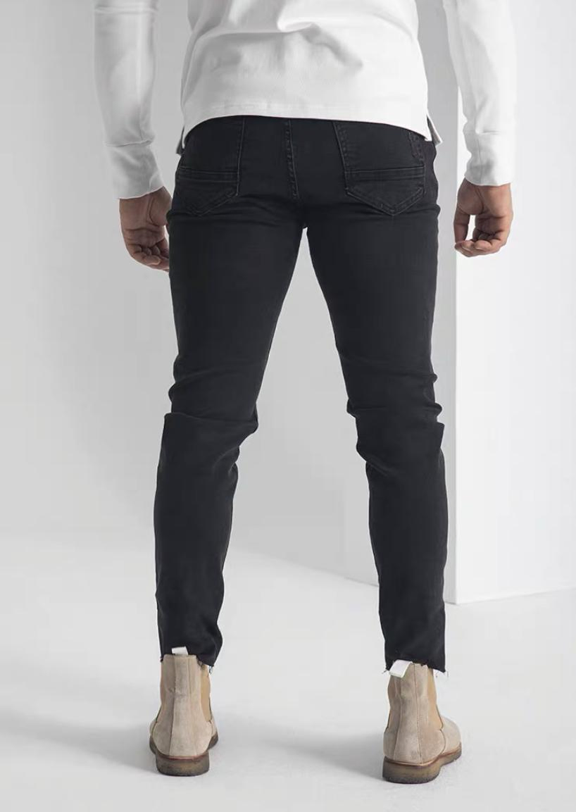 Moda de Todas as Estações Atacado Calças Jeans Pretas Masculinas Skinny de Alta Qualidade com Stretch Calças Casuais Jeans Masculinos