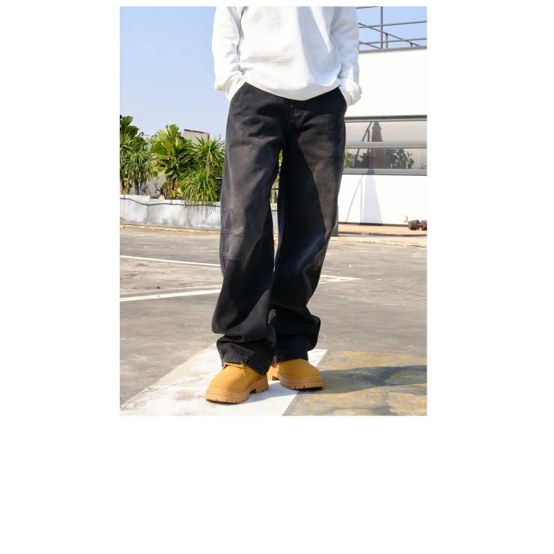 Fabricante de Marca de Alta Qualidade Jeans Masculinos Luxo Y2K Hip Hop Stretch Rasgado Lavagem Jeans