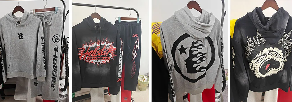 Calças Jeans Camo Vermelho Hellstar, Corte Relaxado, Tecido Durável, Estilo Streetwear