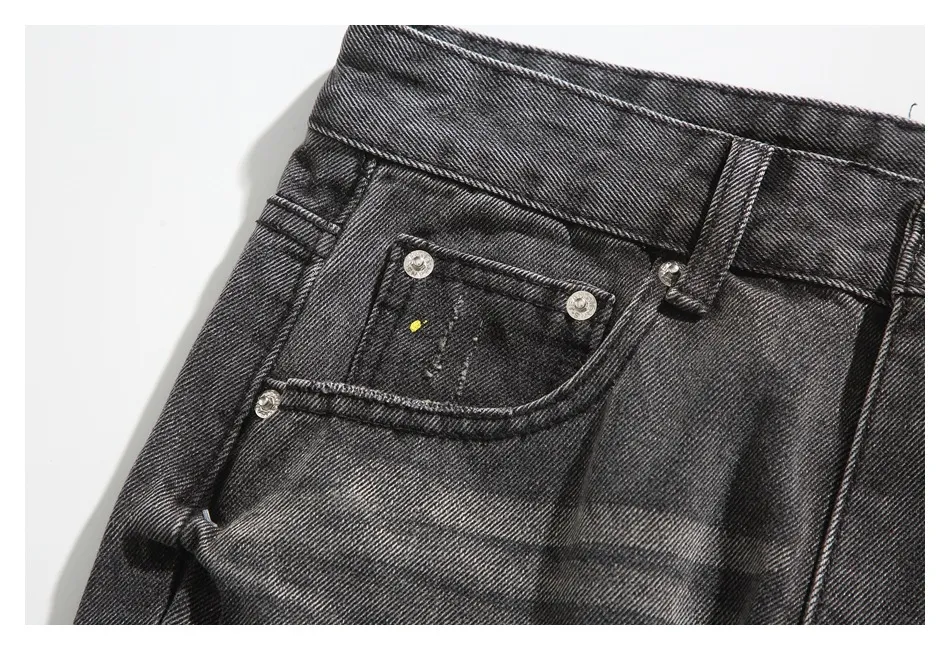 Calças de Homem Americanas Ripped Slimming Design Jeans Skinny Calças Flare