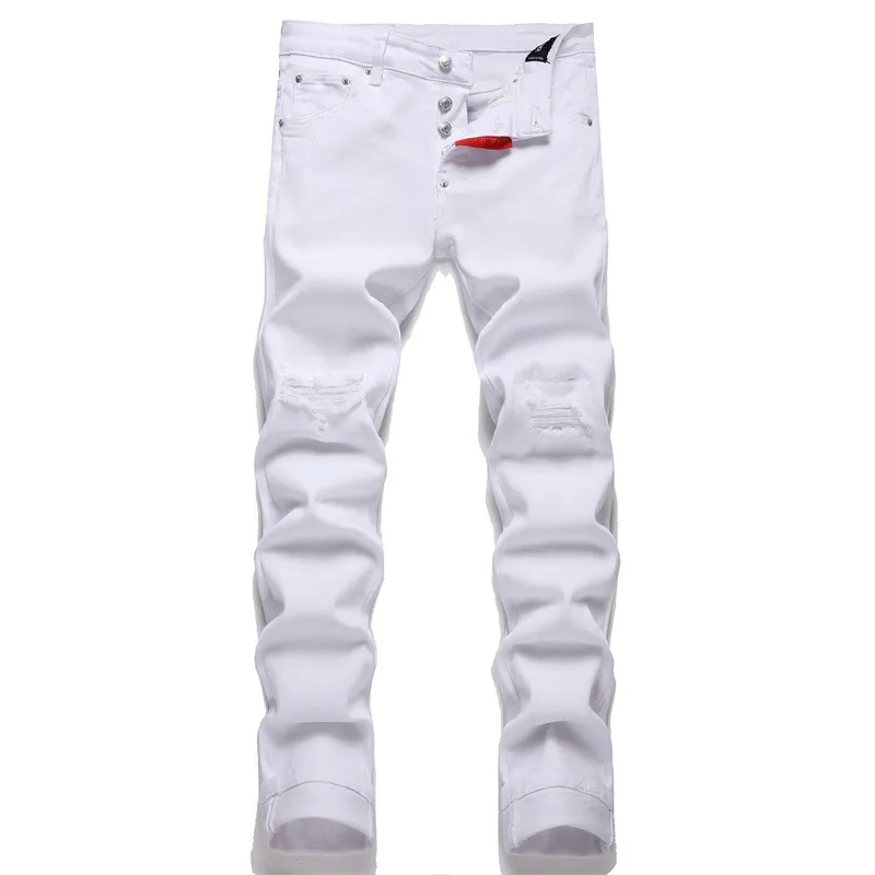 Calças Jeans Masculinas Relaxadas com Corte Reto e Stretch para Homens