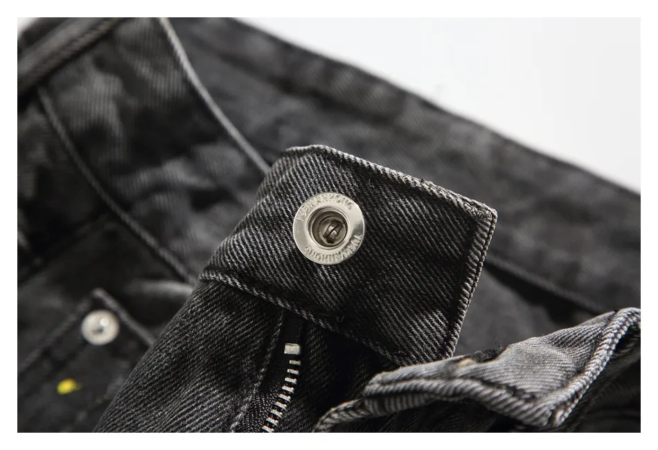 Calças de Homem Americanas Ripped Slimming Design Jeans Skinny Calças Flare