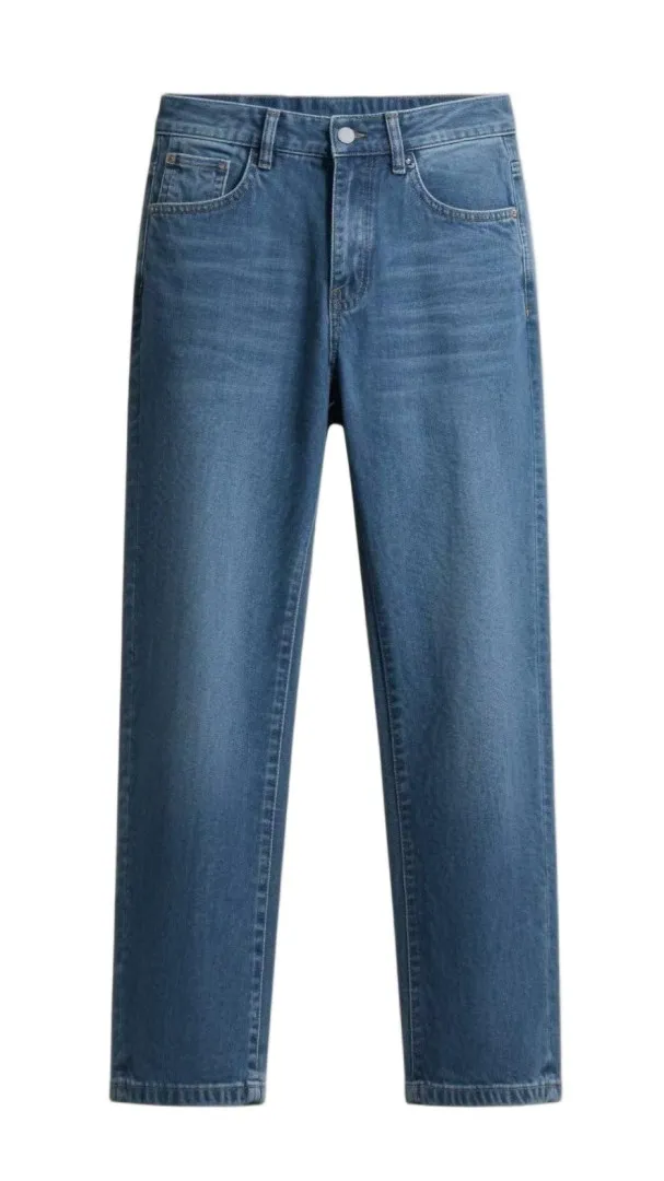 Calças Jeans Masculinas por Atacado em Denim Macio Lavagem Média Calças de Perna Reta Casuais Desempenho Calças Jeans OEM