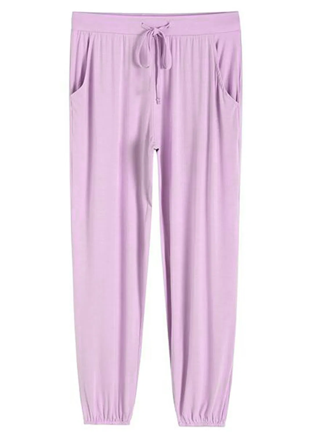 Calças de Pijama Femininas em Bamboo com Stretch, Calças de Lounge com Bolsos