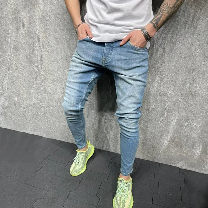 Calças skinny casuais de alta qualidade para homens