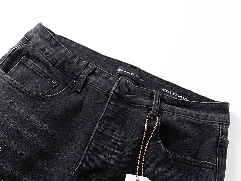 Calças de Jeans Retas Inspiradas em OEM Roxas