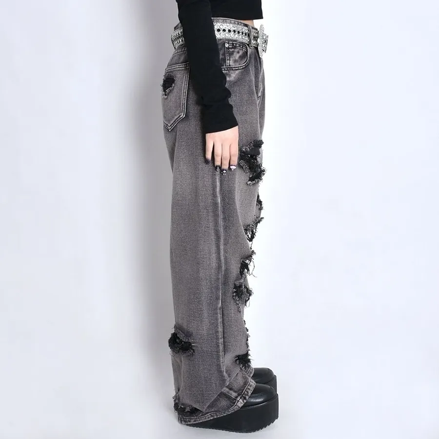 Detalhe das calças jeans masculinas