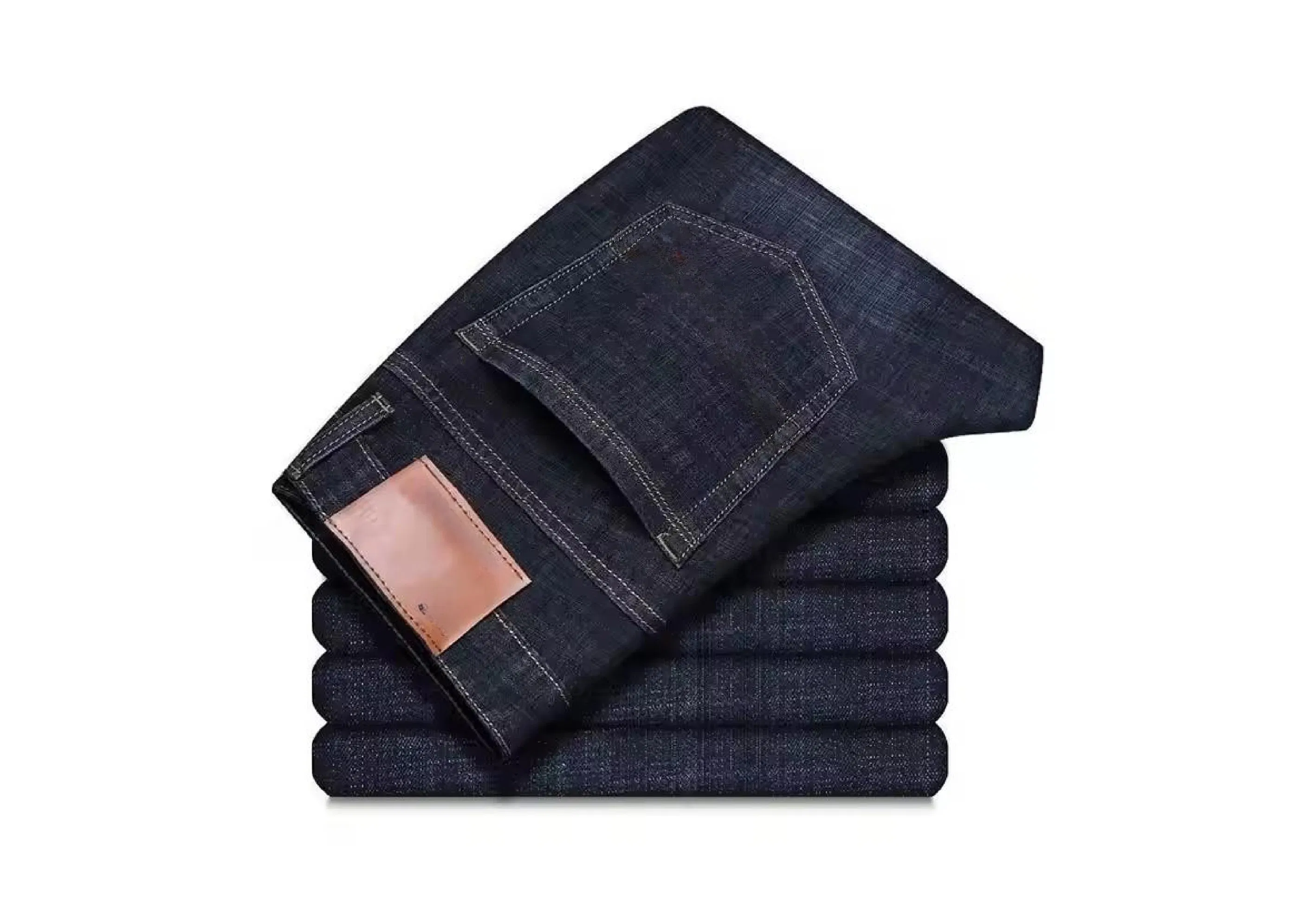 Jeans Masculinos de Alta Qualidade Personalizados em um Novo Estilo Retrô - Reto 3D Decoração de Botões de Denim Adequados para Todas as Estações de Outono e Verão