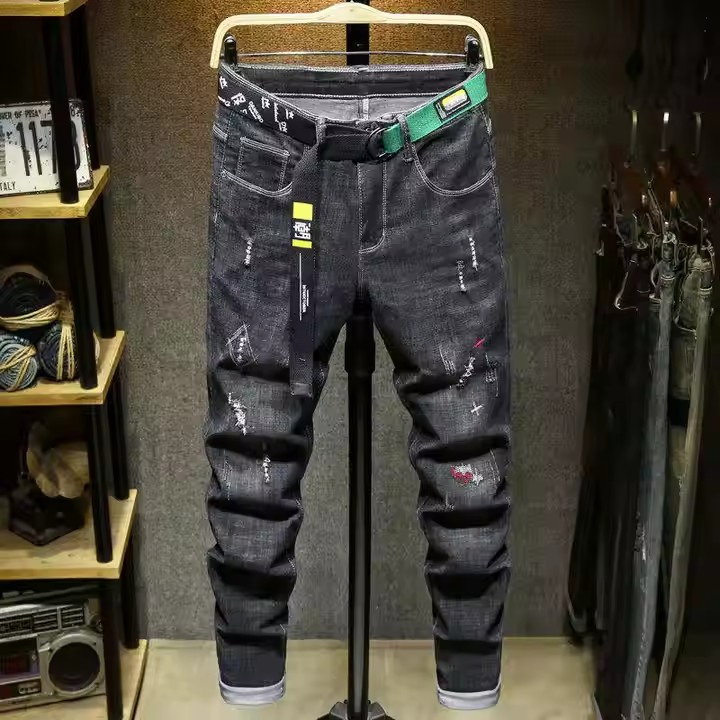 Calças de Homem Jeans Carpenter Pesadas com Corte Relaxado