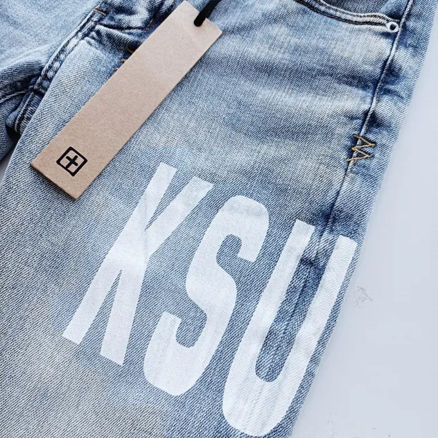 Serviço de Atacado de Jeans com Bordado Cruzado Inspirado na Ksubii Premium