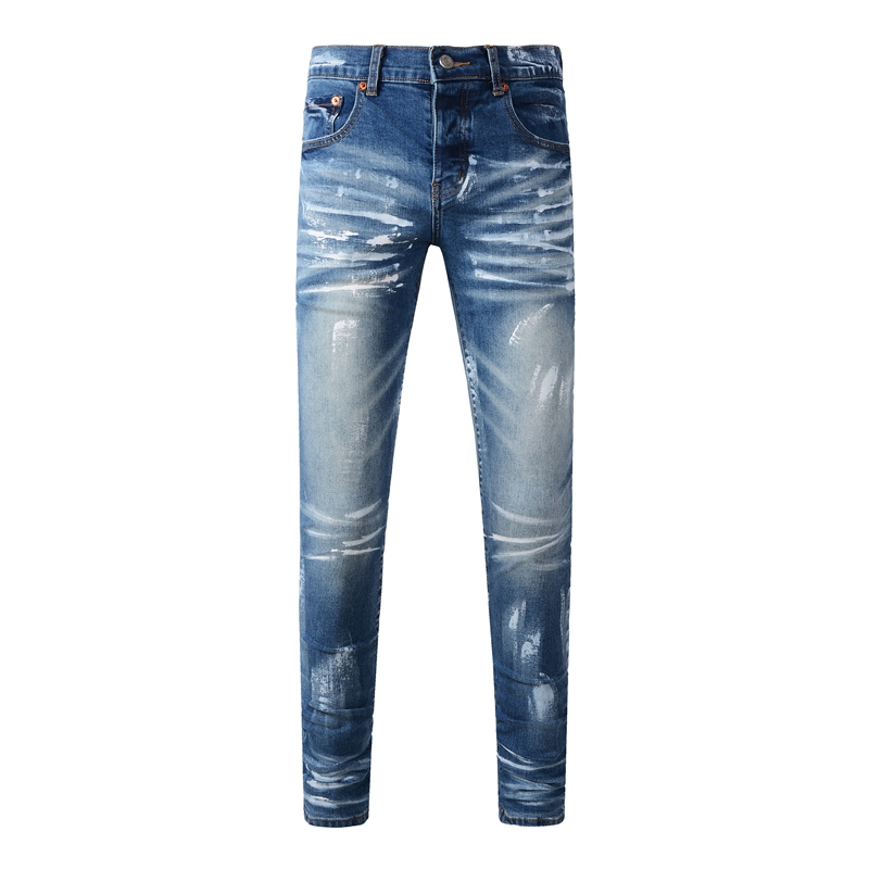Pantalonas Sustentáveis de Alta Qualidade para Homens, Corte Reto, Jeans de Denim Preto com Tag, Lavagem Desgastada, Moda de Rua para Homens