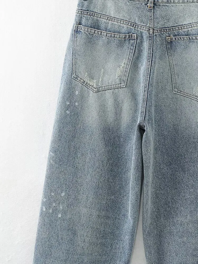 Jeans Clássicos Estilosos de Cintura Média para Mulheres - Conforto Lavável