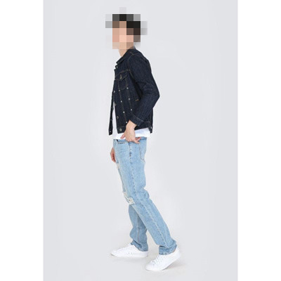 Calças Sustentáveis de Alta Qualidade para Homens, Corte Reto, Denim Preto, Etiqueta Desgastada, Lavagem Estilizada, Jeans de Alta Rua para Homens