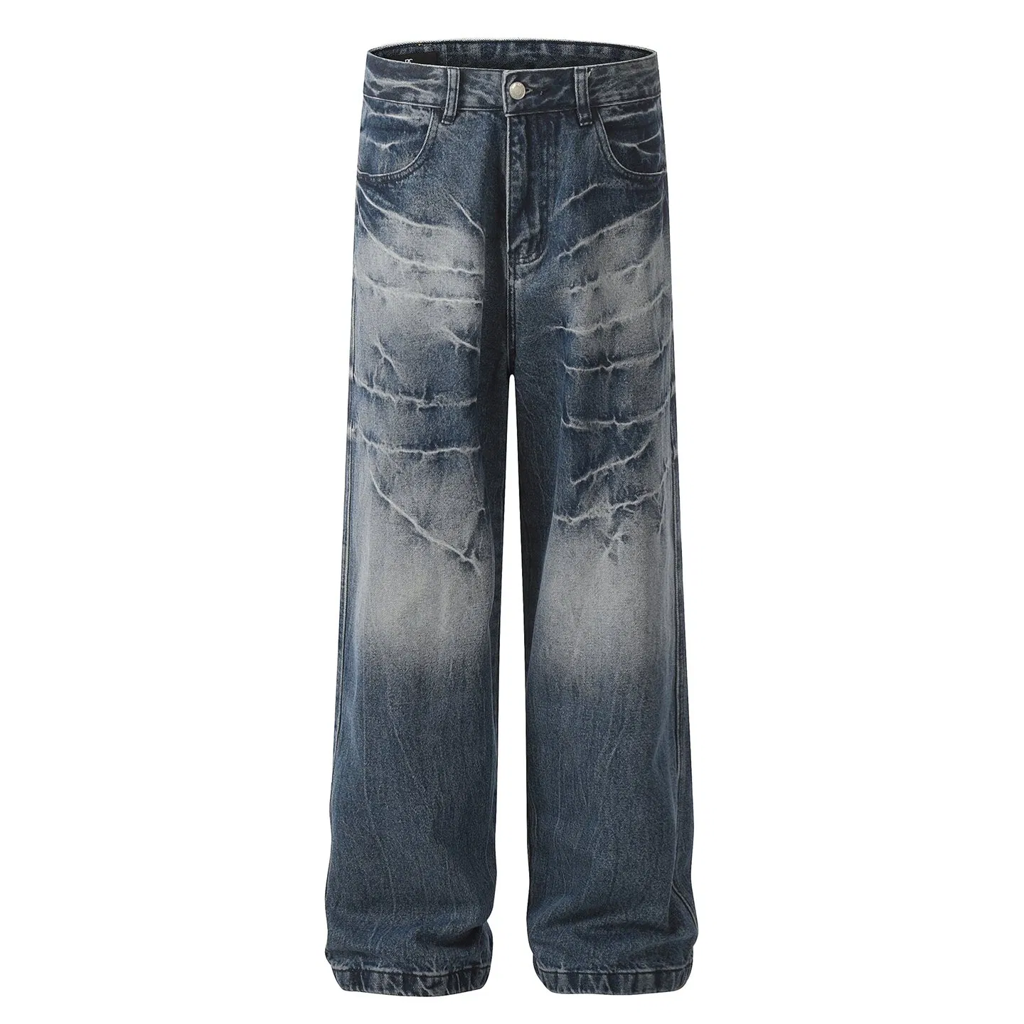 Calça Jeans Masculina Faded Premium Soft com Lavagem Clara e Estilo Fashion Flare