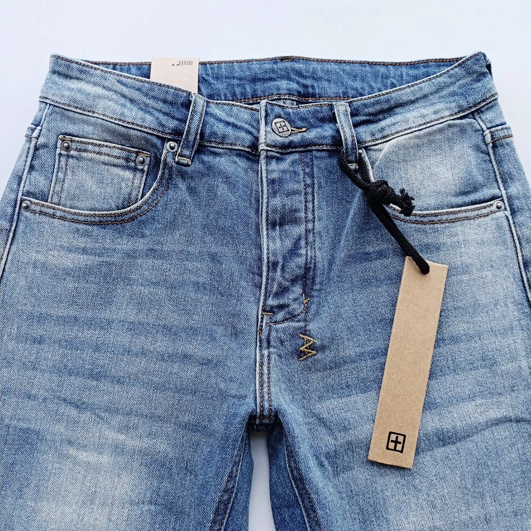 Calças de Denim Desgastadas Premium Moda de Rua Atacado