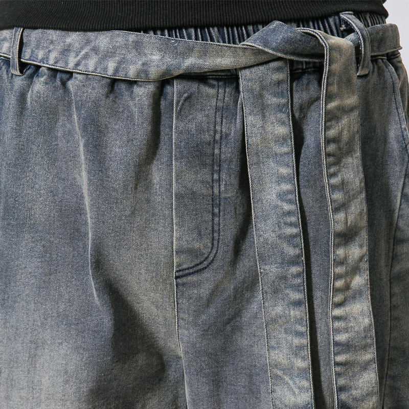 Novo Moda Retrô Calças Jeans Masculinas Largas Tamanho Plus