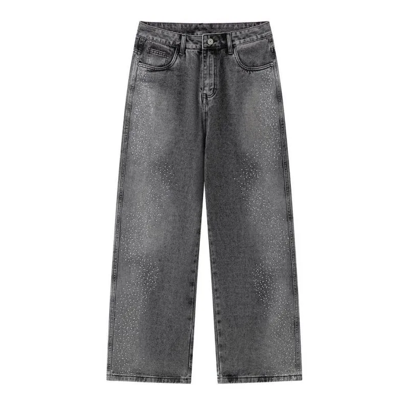 Calças Jeans Masculinas Largas e Soltas Y2K Estilo Retrô com Design de Perna Larga