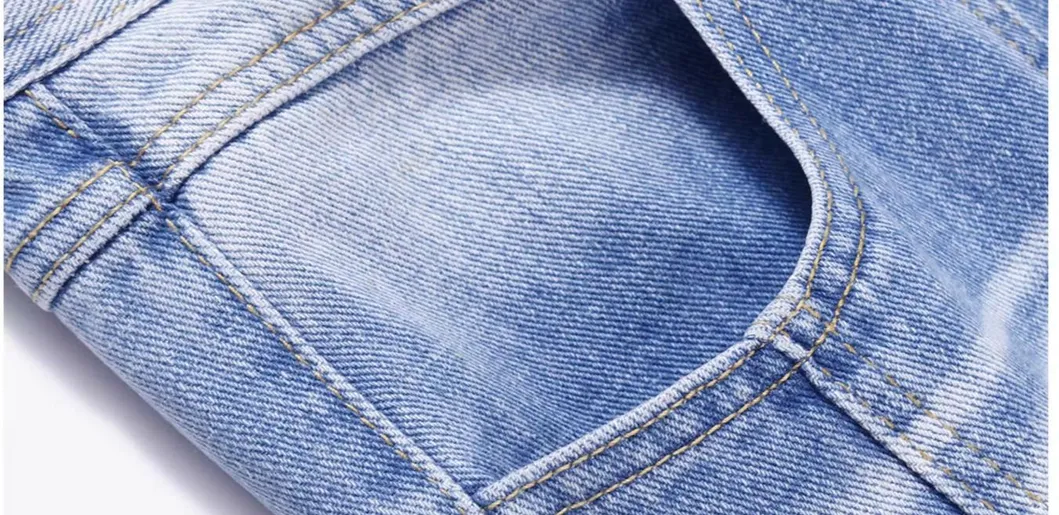 Calças Jeans Azul Denim Relaxadas Slimmest Micro Flare para Homens Mais Vendidas