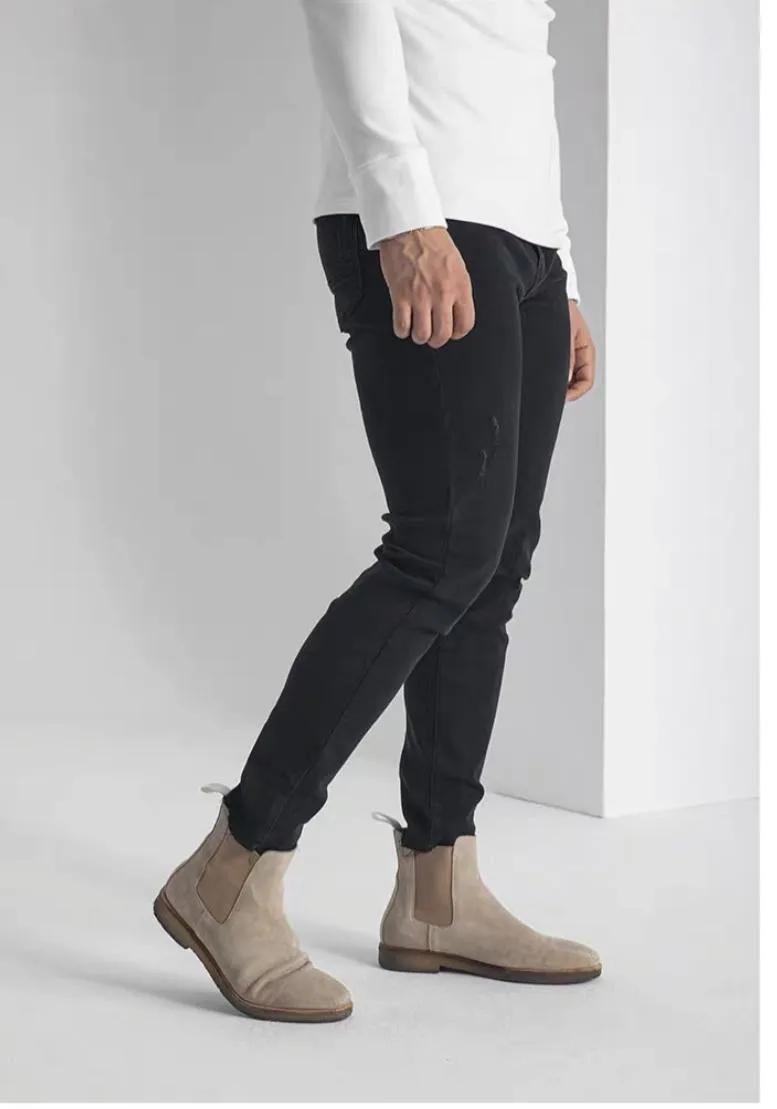 Moda de Todas as Estações Atacado Calças Jeans Pretas Masculinas Skinny de Alta Qualidade com Stretch Calças Casuais Jeans Masculinos