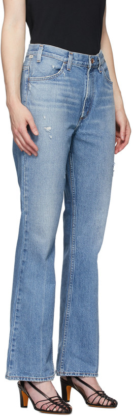 Novo Design Calças Jeans Femininas de Cintura Alta com Azul Claro