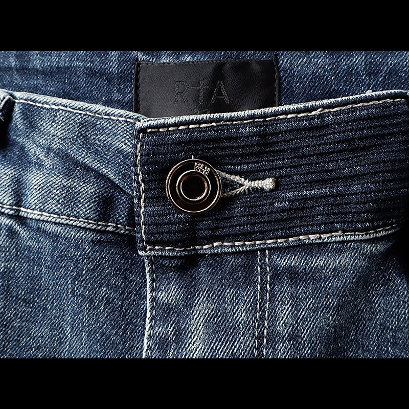 Calças Jeans Slim Tapered Masculinas Atacado em Mistura de Algodão Premium