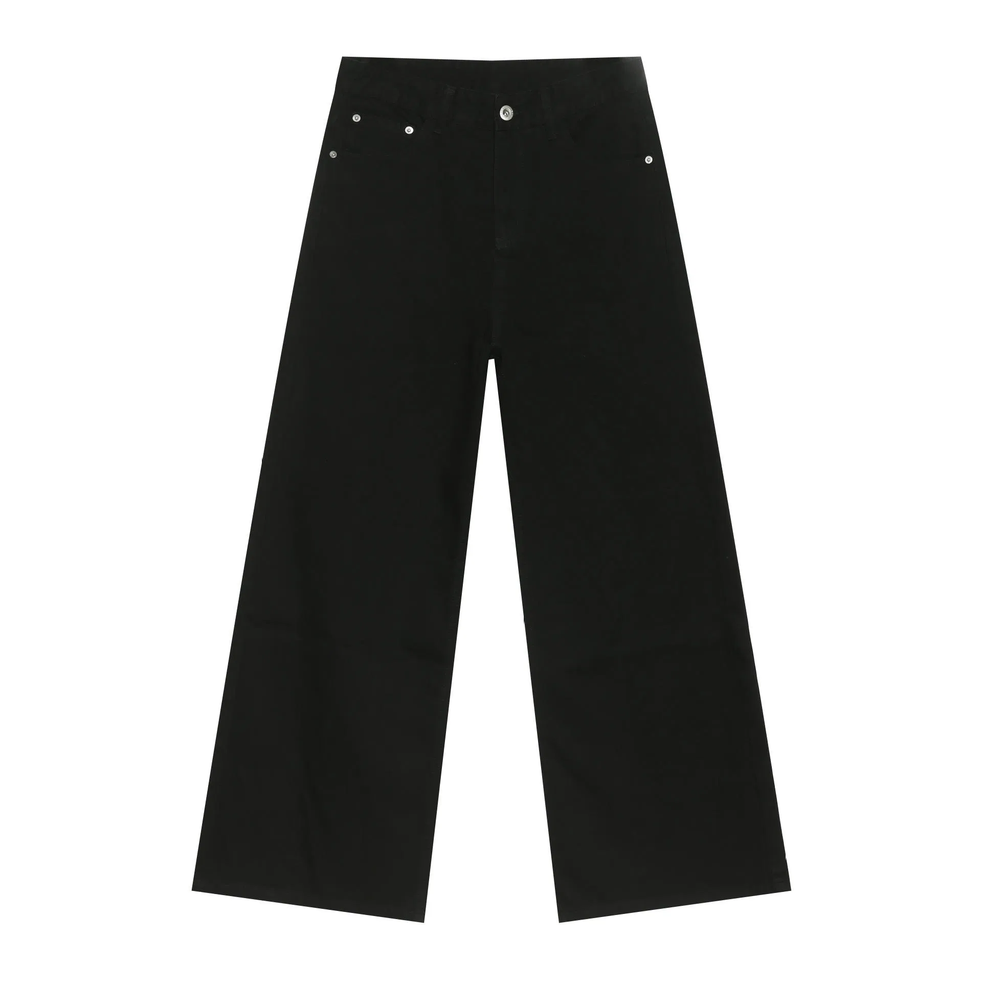 Calças Jeans Baggy Leves para Homens, Lavadas em Denim