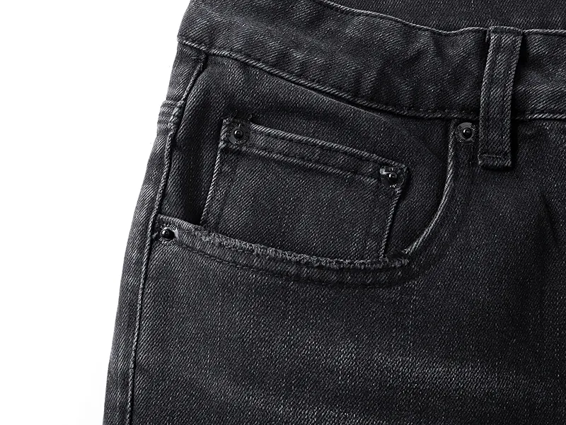 Calças de Jeans Retas Inspiradas em OEM Roxas