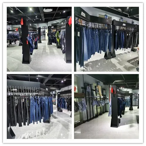 Novo Design Calças Jeans Femininas de Cintura Alta com Azul Claro