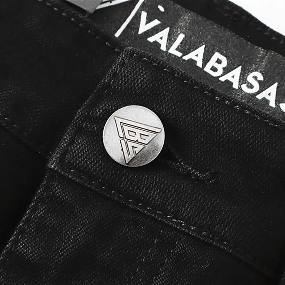 Calças de Jeans Vintage Desgastadas e Rasgadas para Homens Premium High Street Detalhe 8